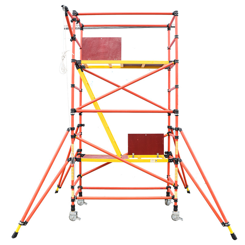 2m~6m Platform Height Insulated Scaffolding Fiberglass Scaffold with Plank