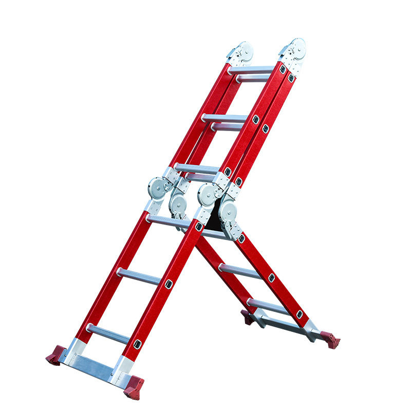 EN 131 Big Hinges Fiberglass FRP Multi-purpose Combination Folding Step Ladder