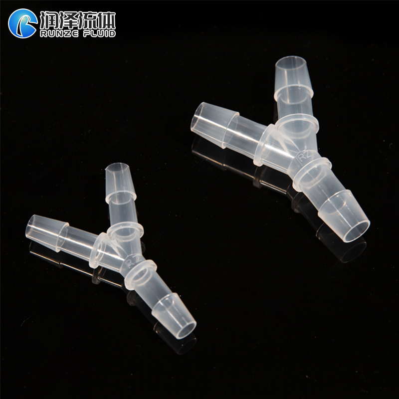 Hydroponic Barbed Y Tubing Connectors 3 Way Equal Hose Tighten Wye Barbed Fittings