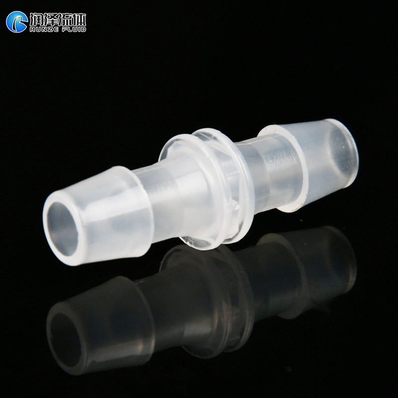 1.6mm~9.5mm 2 Way Straight Equal Hose Barbed Plastic Fittings Medical Grade Quick Coupling Hose Connectors