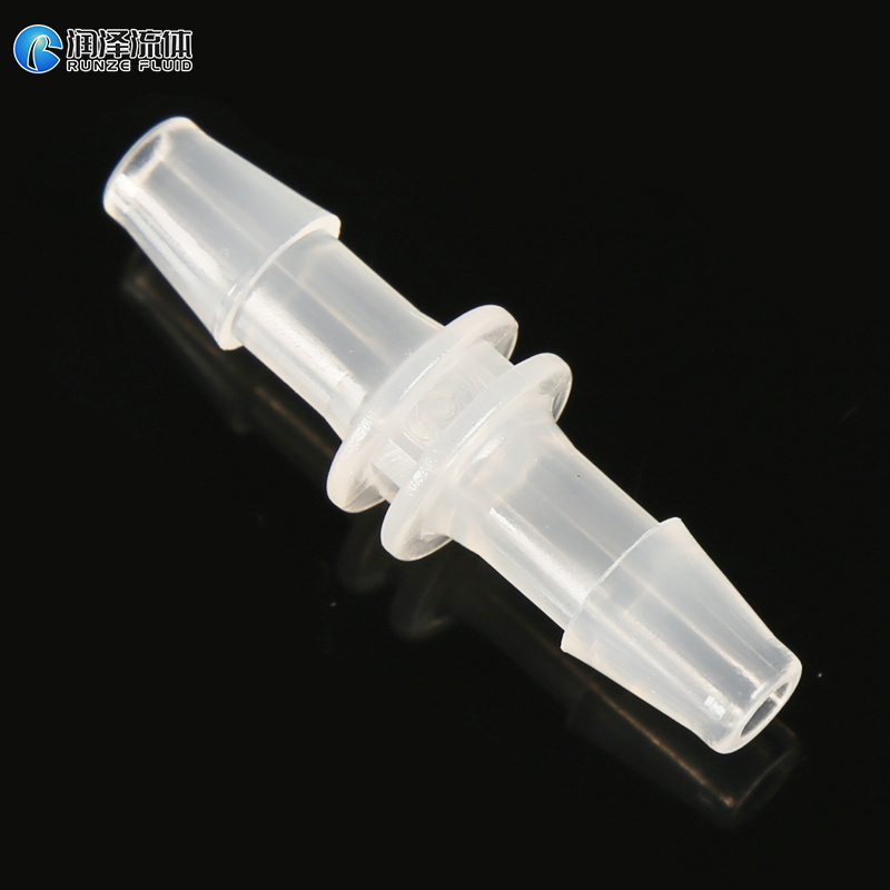 1.6mm~9.5mm 2 Way Straight Equal Hose Barbed Plastic Fittings Medical Grade Quick Coupling Hose Connectors