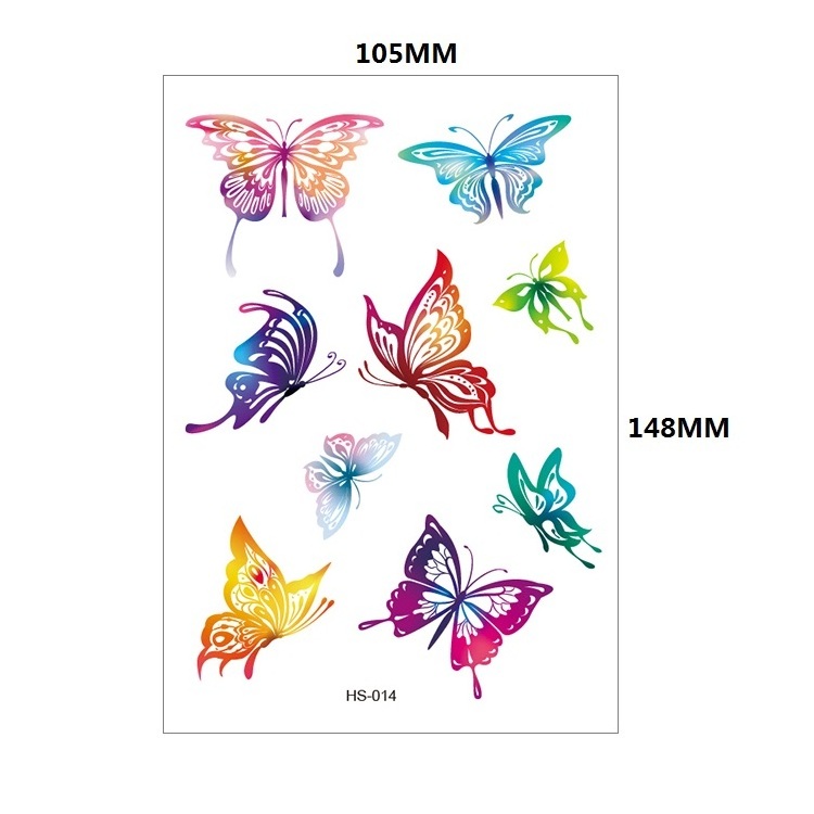 HS 017 waterproof Sunflower Children's Tattoo Sticker Insect Dragonfly Butterfly Disposable Tattoo Sticker