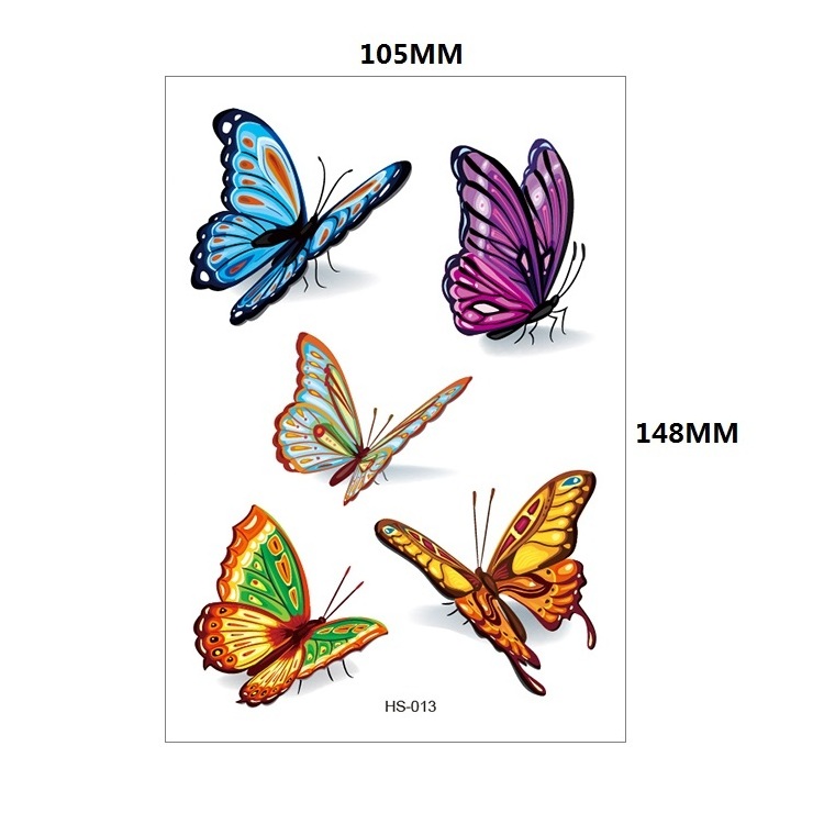 HS 017 waterproof Sunflower Children's Tattoo Sticker Insect Dragonfly Butterfly Disposable Tattoo Sticker