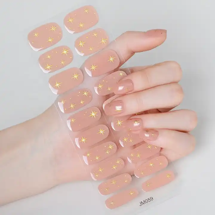 Factory Direct Selling Semi-Curable Gel Nail Adhesive Uv Gel Stickers Gel Nail Sticker Uv