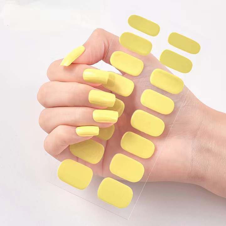 Factory Supplier Designs Custom Semi Cured Gel Nail Polish Sticker Wraps