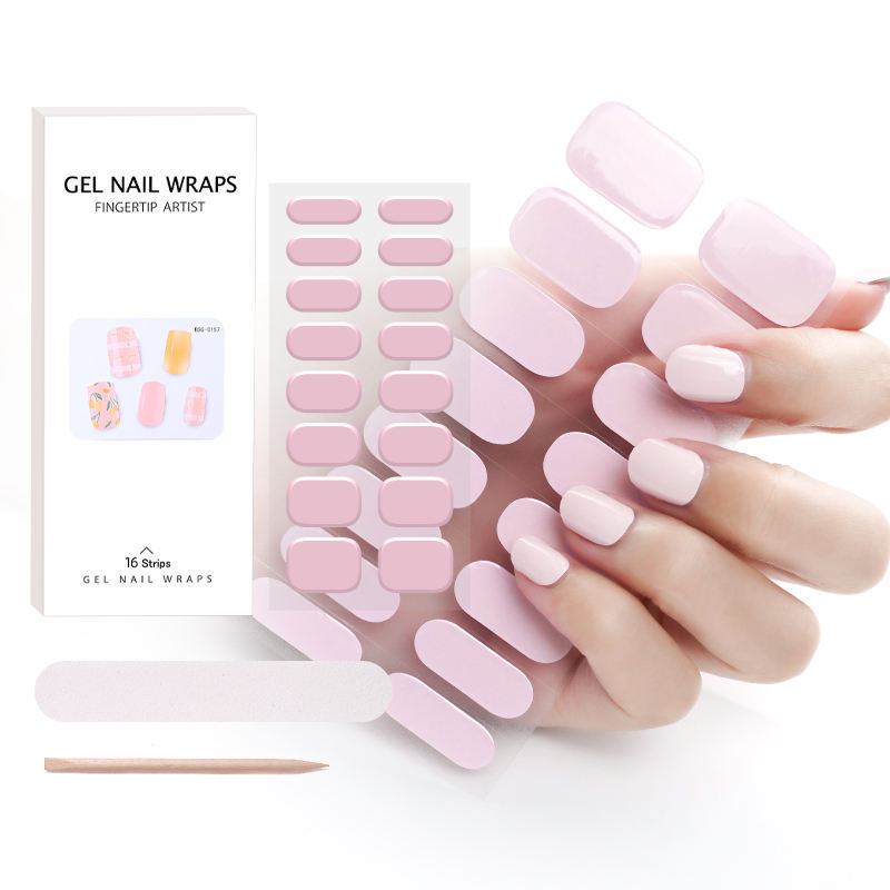 Factory Supplier Designs Custom Semi Cured Gel Nail Polish Sticker Wraps