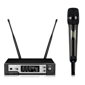 Hot selling true diversity receiver  Single UHF professional wireless microphone