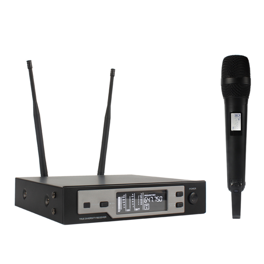 Hot selling true diversity receiver  Single UHF professional wireless microphone