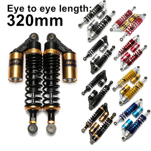 Universal 320mm 12.5" Motorcycle Air Shock Absorber Rear Suspension For Honda Motor Scooter ATV Quad Dirt Bike Gold & Black D20