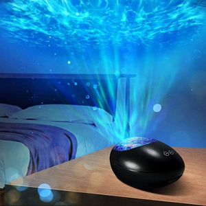 Music voice Star Projector Ocean Wave Ceiling Night Light 7 Color Changing Speaker Skylight Projector for Kids