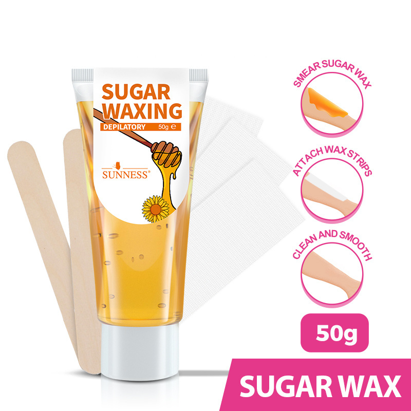 Sunness Sugar Wax Kit Hair Removal Brazilian Waxing Kit 50g