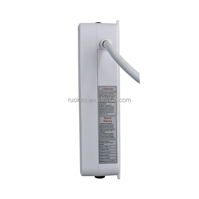 Top Selling $14.99 Wall-Mounted Stainless Steel Pipe Instant Electric Water Heater for Household and Hotel Use Plastic Housing