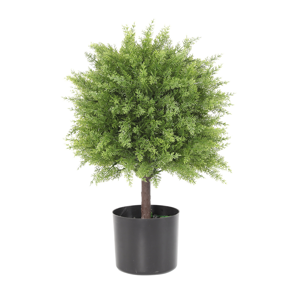 01 Handmade Topiary Plastic Green Cedar Leaves Boxwood Branches Tree in Pots Artificial Plants