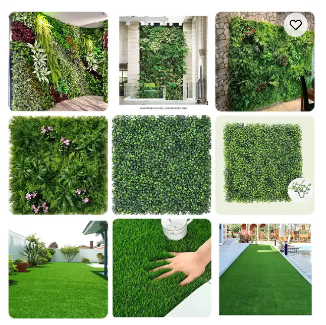 Pq24 100X100cm Artificial Boxwood Hedge Faux Foliage Plant Wall Artificial Greenery Panel for Indoor Outdoor Decor