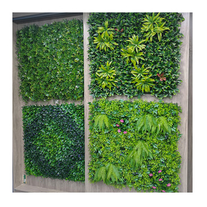 P4 Faux Wall Plants Panel Vertical Garden Green backdrop Artificial Grass Hedge Plant for Wall Decor