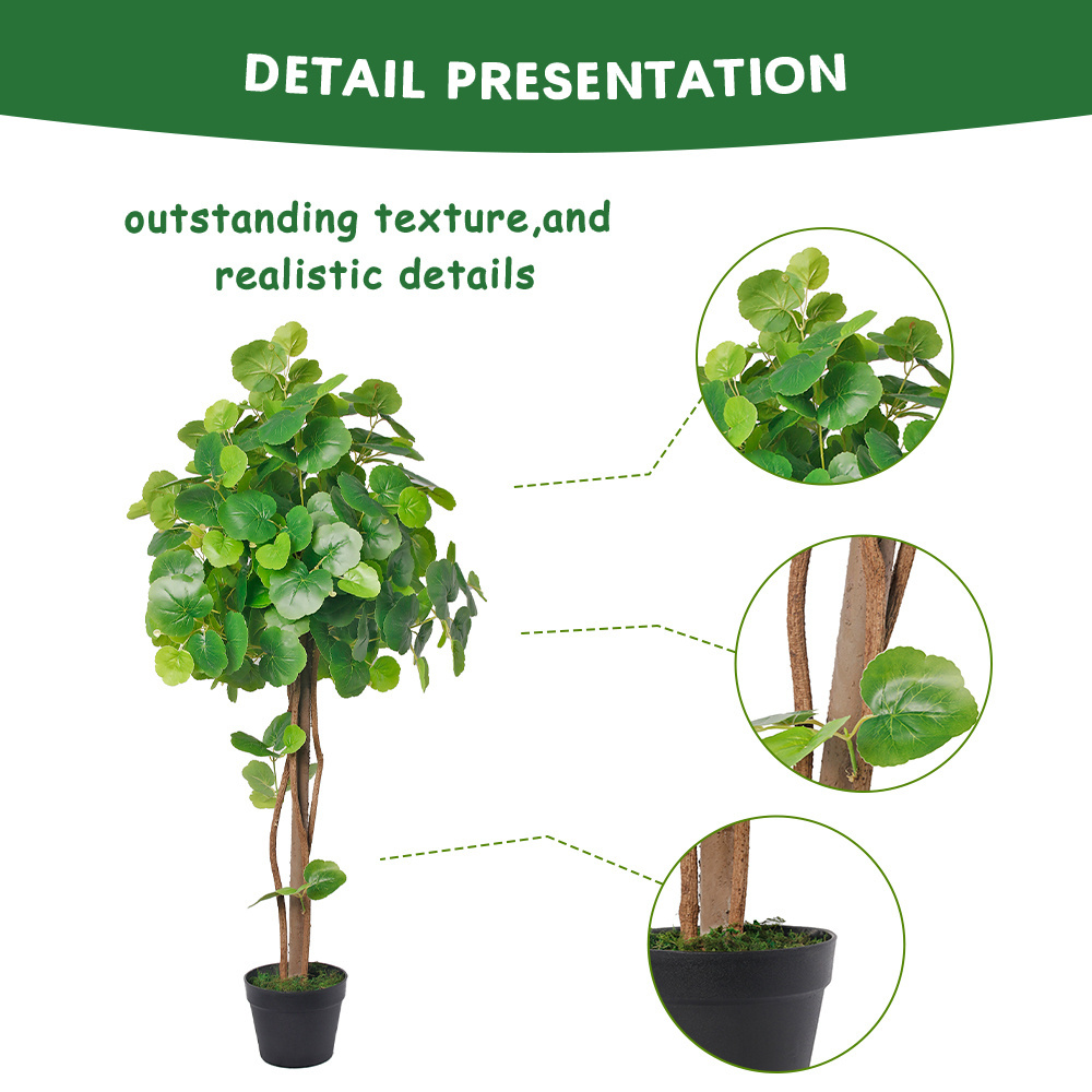 6ft Artificial Ficus Silk Tree Potted Faked Tree Maintenance Free Tall Faux Plant for Indoor Outdoor Decoration