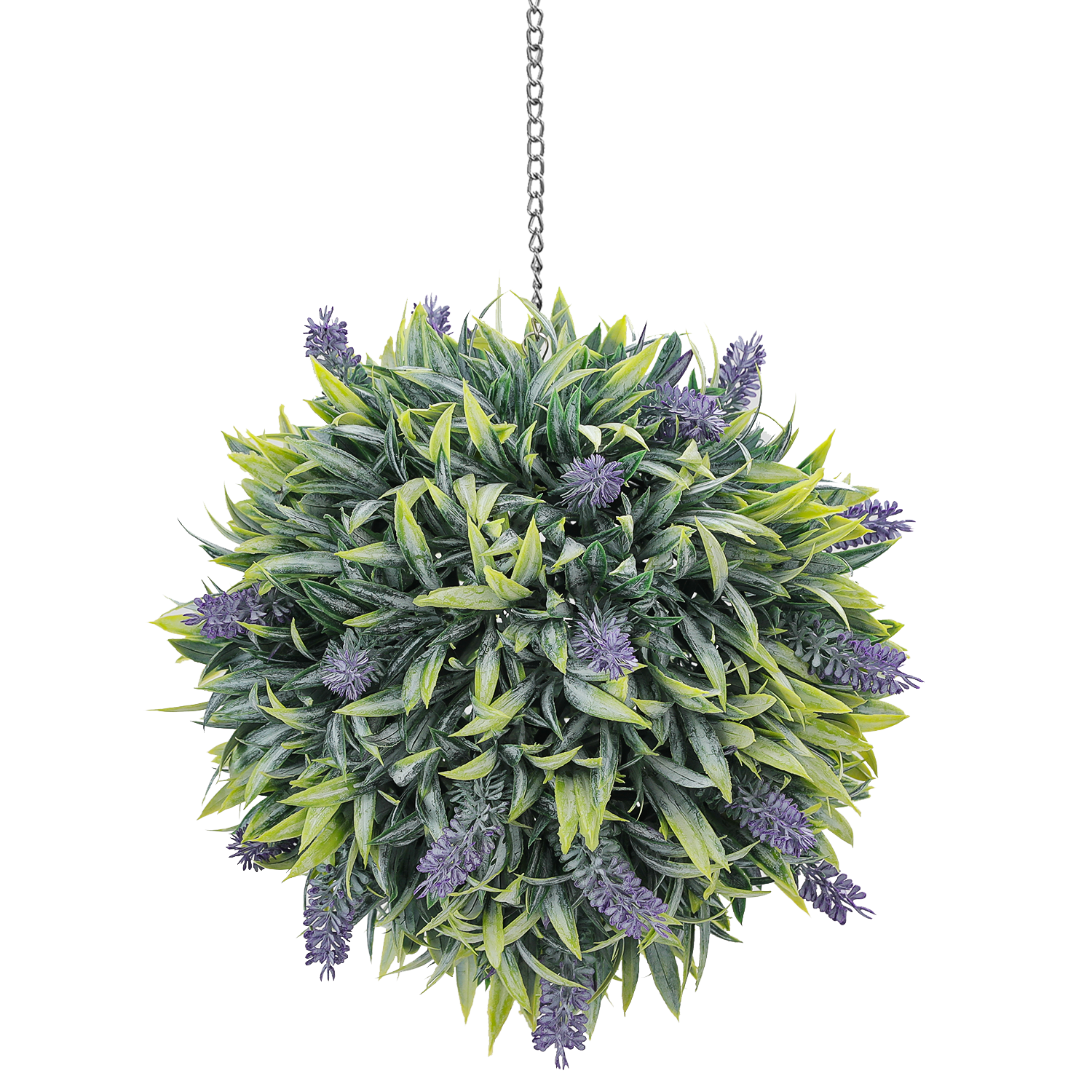 FMQ9 Indoor Outdoor Decoration Topiary Lifelike Faked Purple Lavender Leaves Flower Artificial Grass Ball