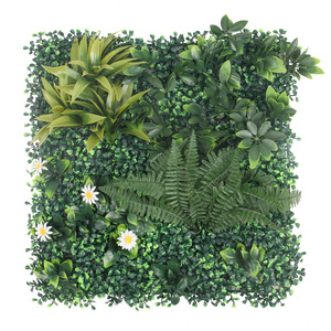 Wholesale Plastic Green Artificial Grass Wall Panels Boxwood Plant Hedge for Indoor Outdoor Decor