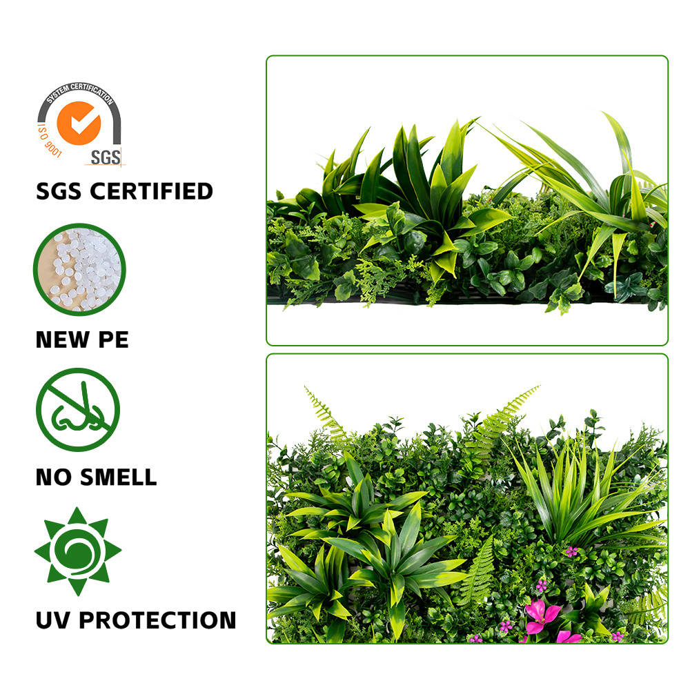 P206 Vertical Garden Decor Indoor Plastic Plants Artificial Ivy Leaf Plants Vine Hanging Boxwood Panels for Wed Decor