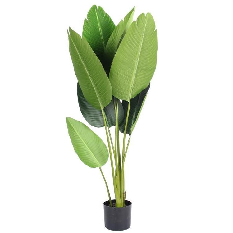 PZ6 Wholesale greenery artificial bonsai banana leaves trees for outdoor home garden decor