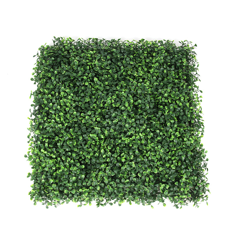 P4-7 Plastic Boxwood Topiary Faux Green Backdrop Jungle Leaves Panel Artificial Grass for Wall Decor