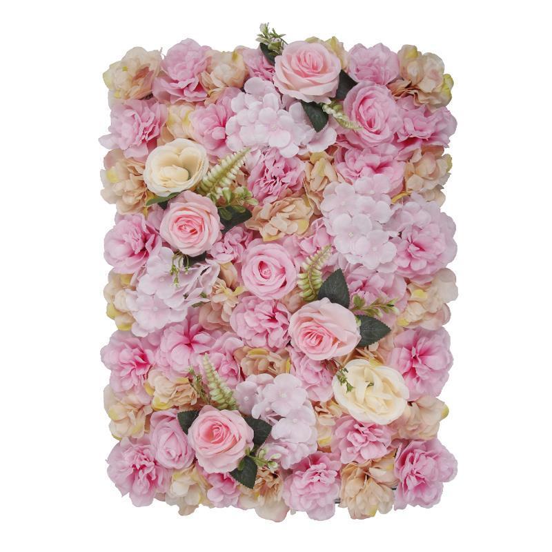 HP-136 Custom 3D Cloth Wedding Silk Rose Panel Backdrop Artificial Decorative White Fabric Flowers for Wall