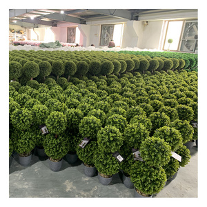 Ruopei 3ft Boxwood Topiary Set of 2 Faux Grass Ball Spiral Tree Artificial Plant Bonsai Topiary Tree for Outdoor Decor