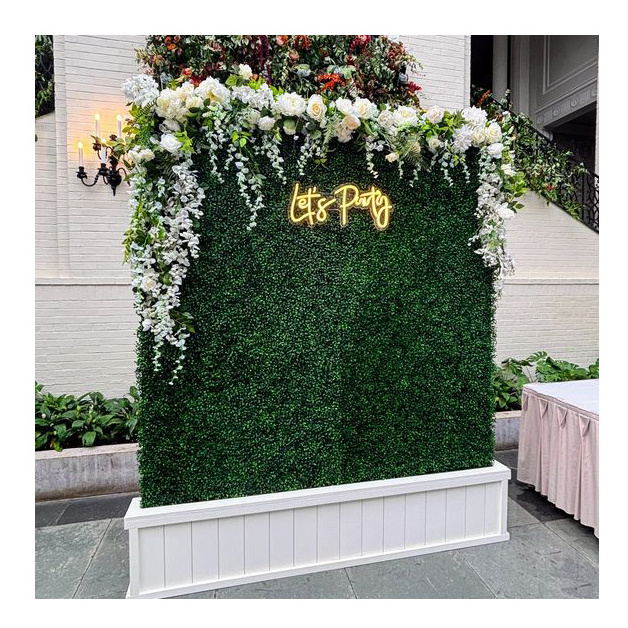 Shein Product 1*1m Artificial Plant Flower Wall Grass Panel Mixed Grass Mat Wall Artificial Leaf Backdrop for Home decor