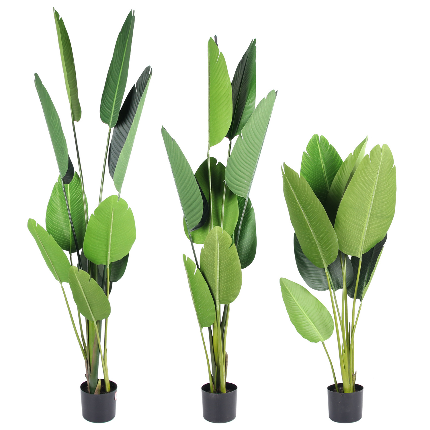 Wholesale Traveler Bird Tree Bonsai Plants Artificial Green Banana Leaves Trees