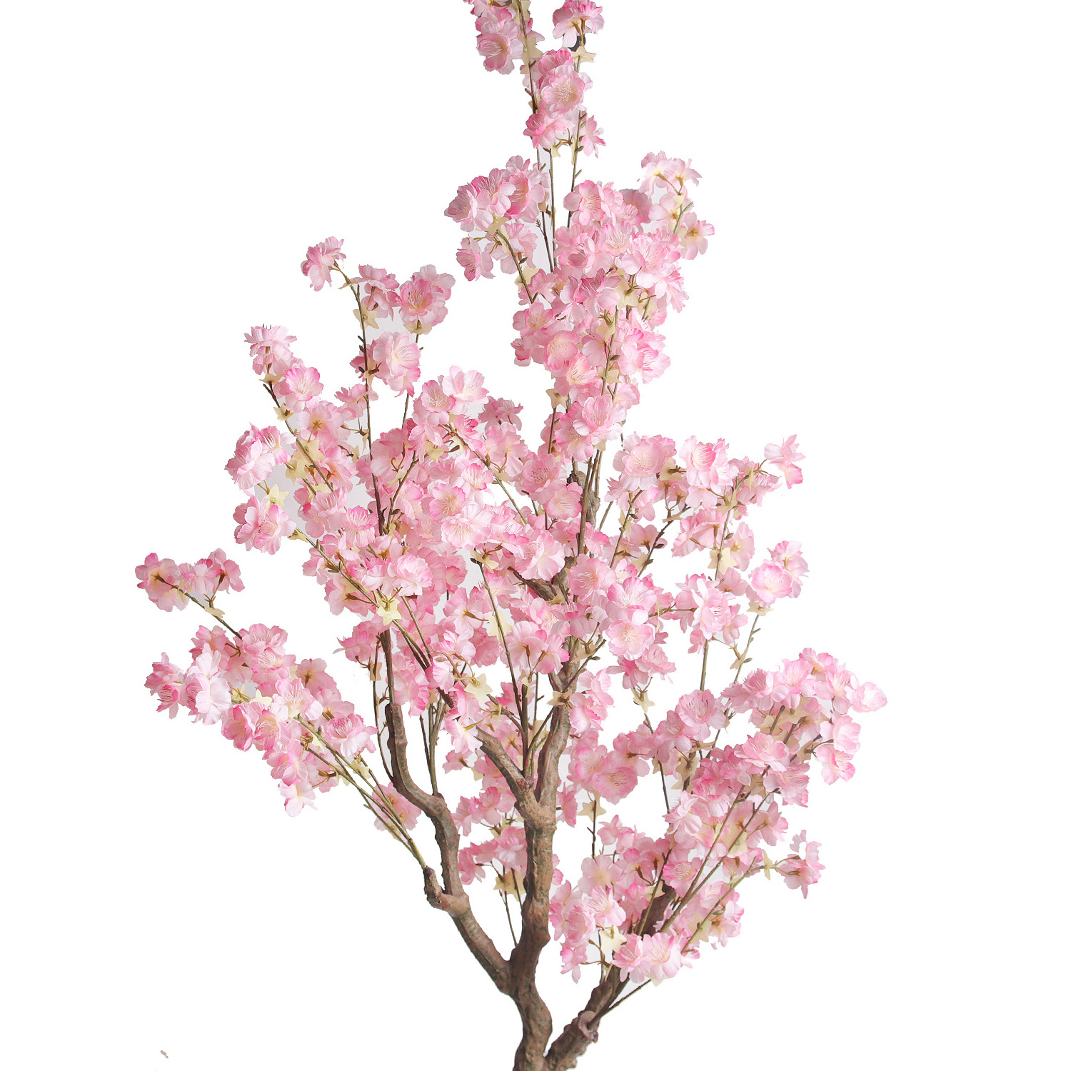 Festival Wedding Decor Lifelike Vivid Artificial Pink Cherry Blossom Bonsai Flower Tree