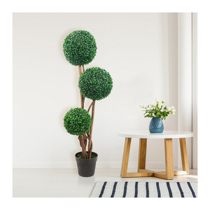 Hot Sale Plants Topiary Boxwood Grass Ball Artificial Bonsai Tree for Garden Wedding Decoration