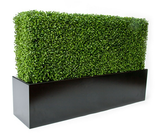 CQ-001 Vertical Garden Artificial Grass Green Panel Plastic Boxwood Wall Hedge with Planter for Privacy Garden