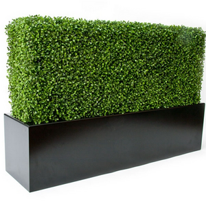 CQ-001 Vertical Garden Artificial Grass Green Panel Plastic Boxwood Wall Hedge with Planter for Privacy Garden