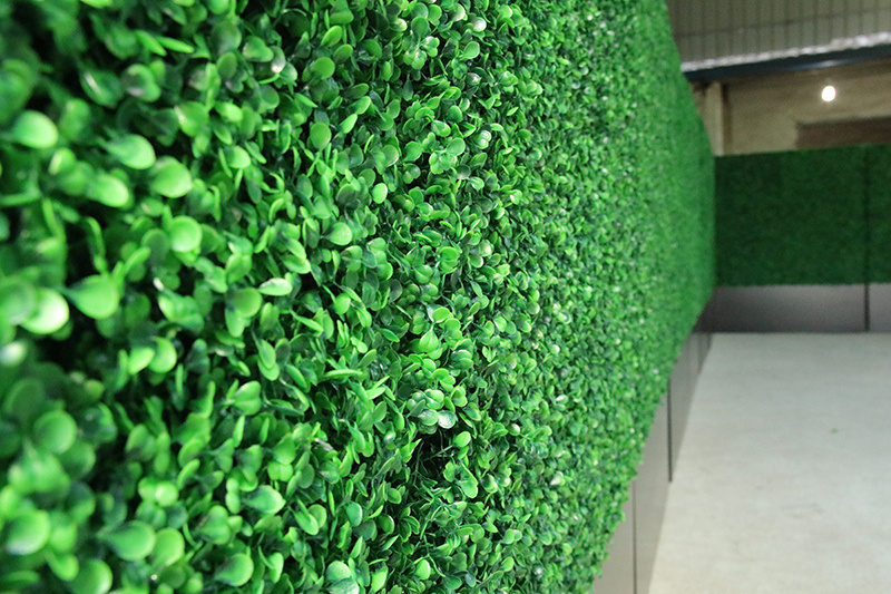 CQ-001 Vertical Garden Artificial Grass Green Panel Plastic Boxwood Wall Hedge with Planter for Privacy Garden