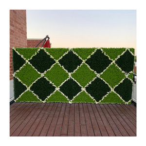 pq75 Hanging Ceiling Plants Faux Green Grass Panel Artificial Decorative Wall Panels Plant Wall for Outdoor Decors