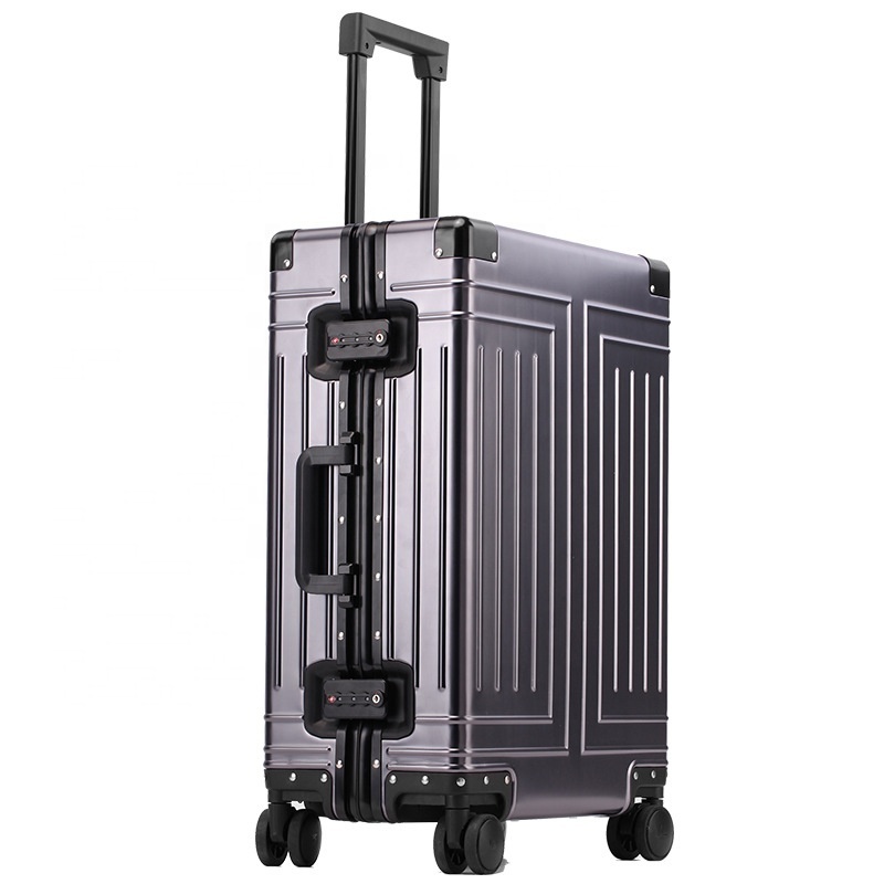 All aluminum 2024 hot selling magnesium alloy luggage large capacity aluminum frame pure metal suitcases Factory wholesale