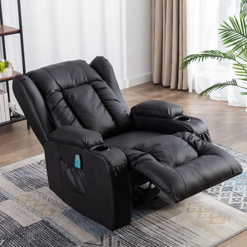 Living room furniture automatic reclining loveseats for home theater comfortable electric headrest sofa