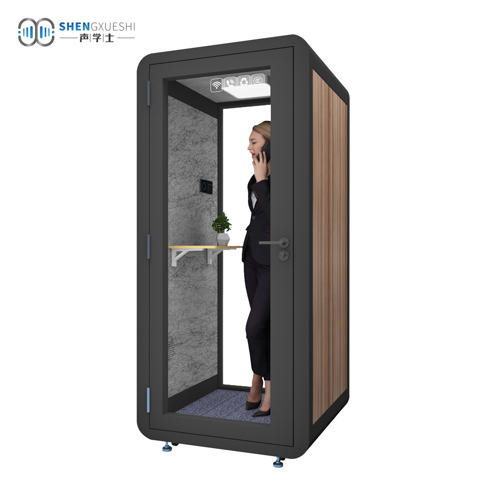 Multifunctional modern design noise insulation 40db phone vocal booth soundproof phonebooth