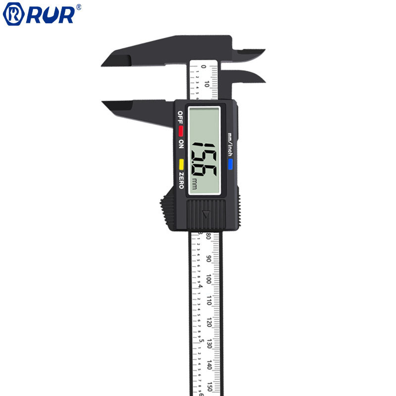 customization 150mm dial digital steel vernier calipers carbon black boxed