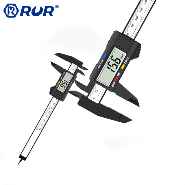 customization 150mm dial digital steel vernier calipers carbon black boxed