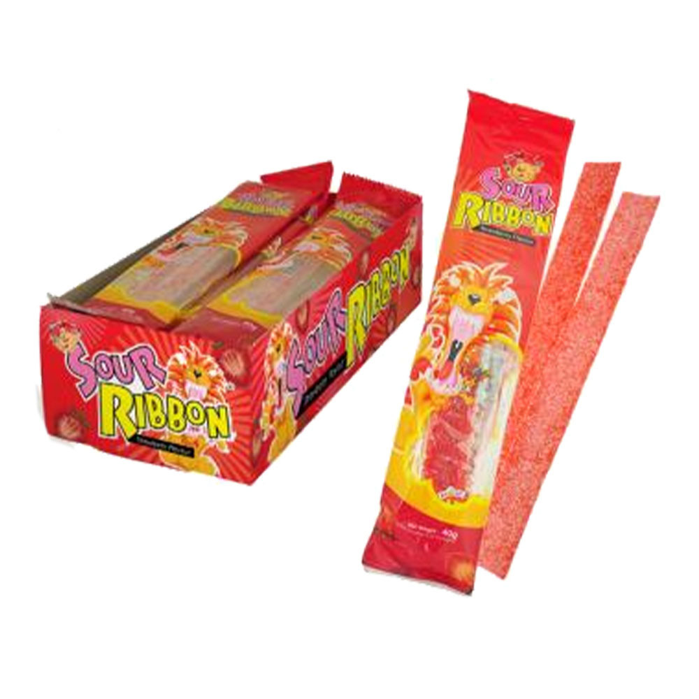 HOT SELLING CHILDHOOD SNACK CANDY BEARDY SOUR RIBBON STRAWBERRY FRUIT FLAVOUR CHILDREN FAVOURITE MALAYSIA WHOLESALER