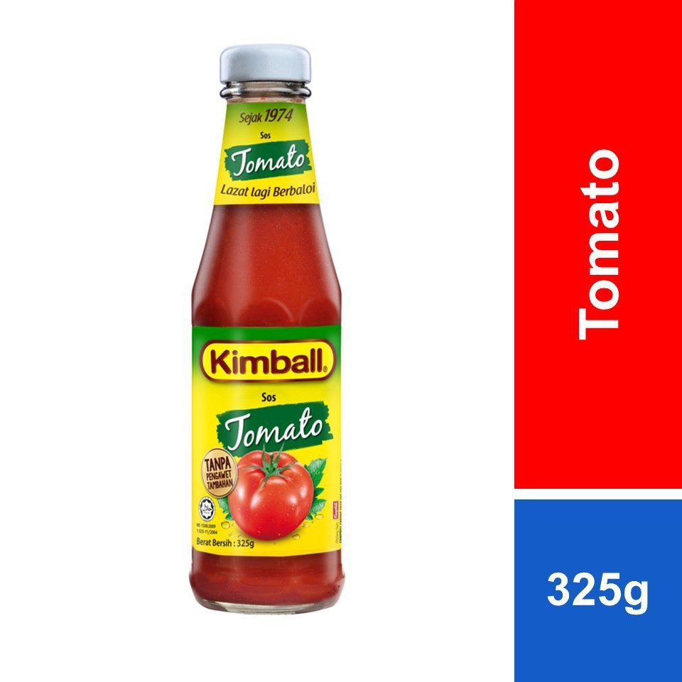 KIMBALL TOMATO KETCHUP 325G [24 x 325G] SOS TOMATO KETCHUP FAVOURITE MALAYSIAN CONDIMENT WHOLESALER MALAYSIA