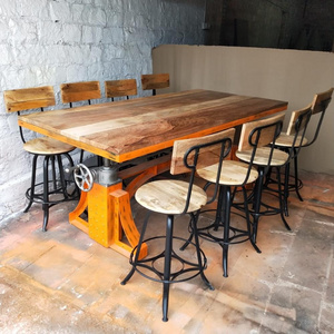 Industrial BRONX  crank Dining table Base