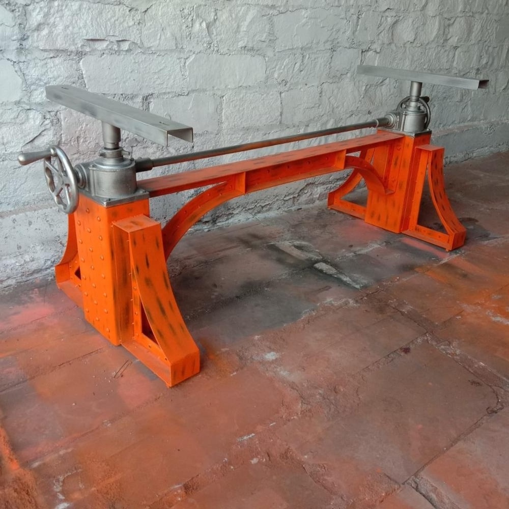 Industrial BRONX  crank Dining table Base