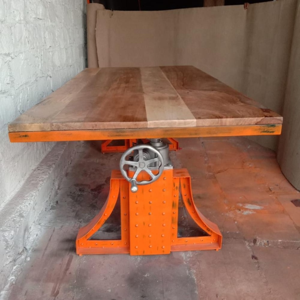 Industrial BRONX  crank Dining table Base