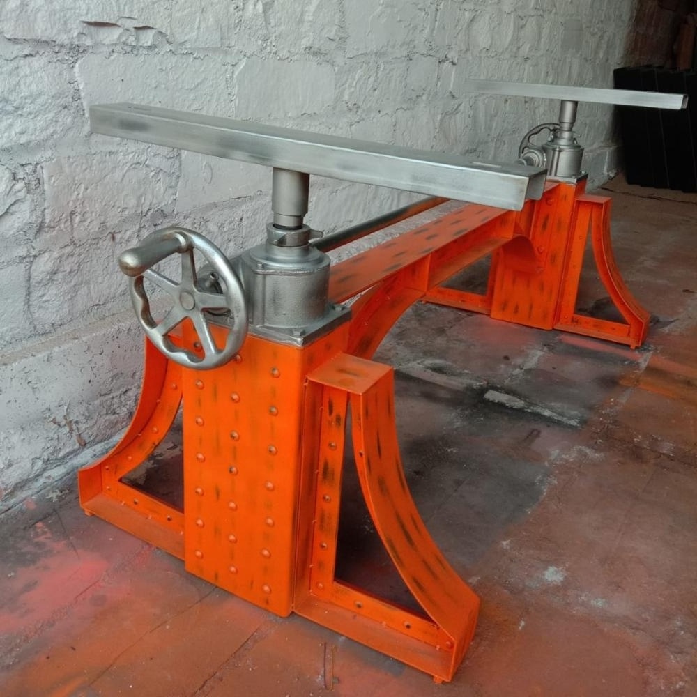 Industrial BRONX  crank Dining table Base