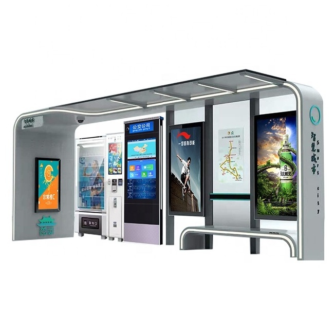 China Supplier  Customized  Smart Modern Bus Stop Shelter For Sale