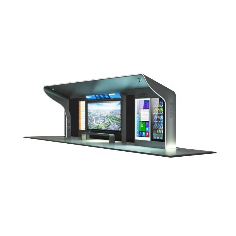 High quality smart bus stop manufacturer bus  shelter with announcement system