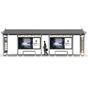 Best Price Fine Design Smart Urban Modern Bus stop Shelter for Sale