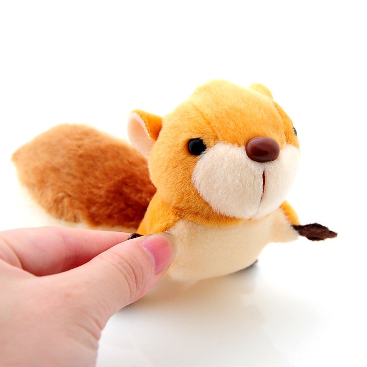 15cm custom cute plush toy plush keychain stuffed animal toy squirrel plush keychain peluche mini plushies pendant